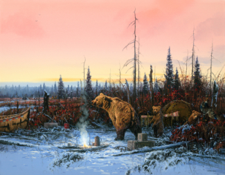 Grizzly Bears in Camp