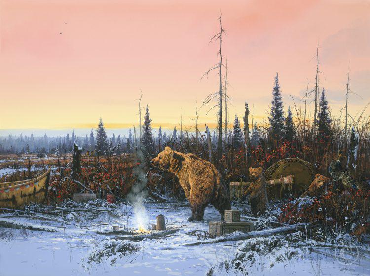 Grizzly Bears in Camp